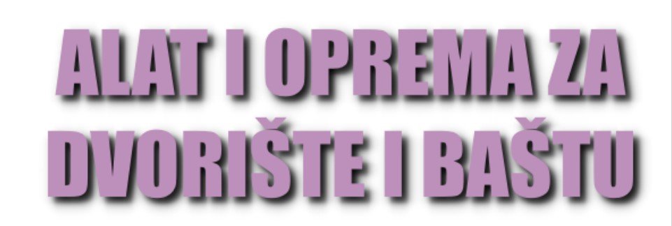 Alat i oprema za dvorište i baštu