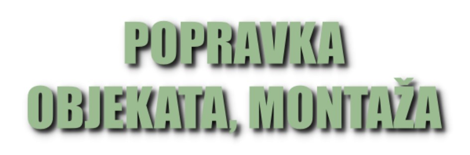 Popravka objekata i montaža - Oglasavanje